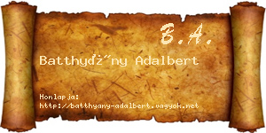 Batthyány Adalbert névjegykártya